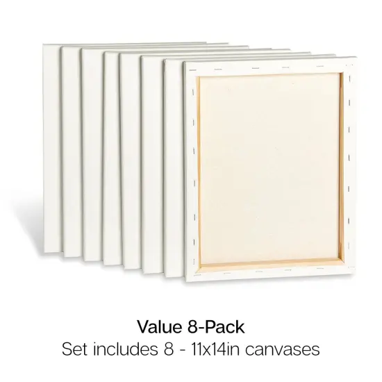 KINGART® Stretched Canvas 11" x 14", 8-Pack {3}