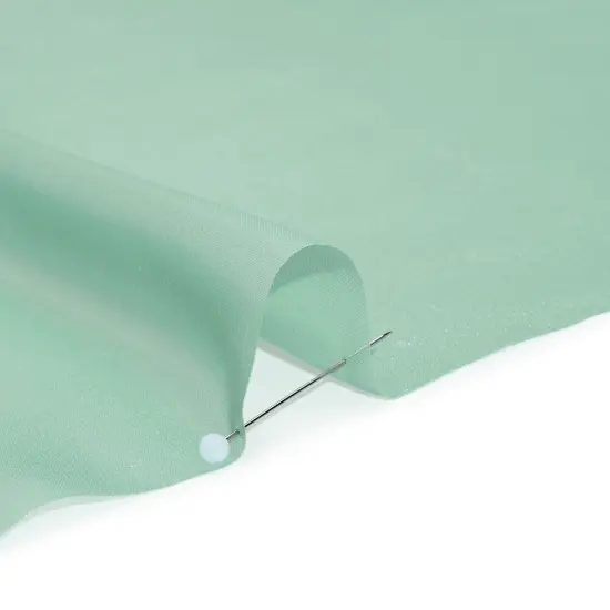 1 Yard Silver on Aqua Liquid Sheen Metallic Polyester Chiffon Sheer Fabric 60" Width {2}