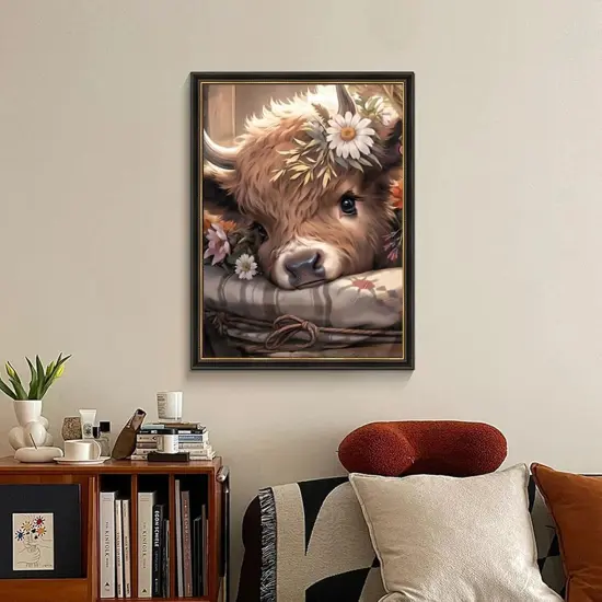 5D Highland Cow Diamond Painting Kits for Adults Beginners {4}