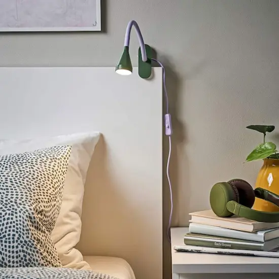 LED Clamp Spotlight Lightweight and Easy To Move Lilac/dark green {6}