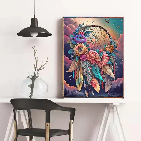 Diamond Painting Kits for Adults, Dream Catcher 5D DIY Diamond Art Kits Full Drill Diamond DotS for Gift Wall Decor Gem Arts 12x16 inch {3}