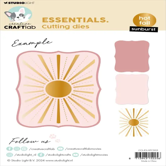 Studio Light Essentials Hot Foil Cutting Die-Nr. 03, Sunburst {3}