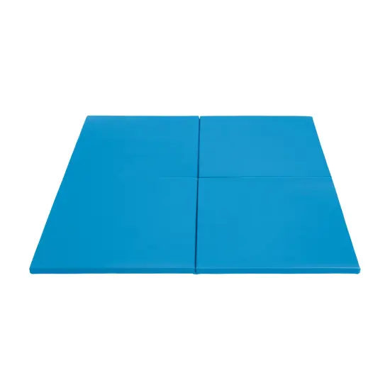 Play Patch Activity Mat Squares, Modular Playmat, 4-Pack French Blue {1}