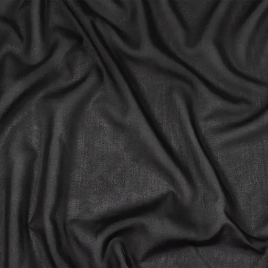 1 Yard Black Silk Chiffon Fabric for Dresses Sleeves Lingerie 47 Inch Width {2}