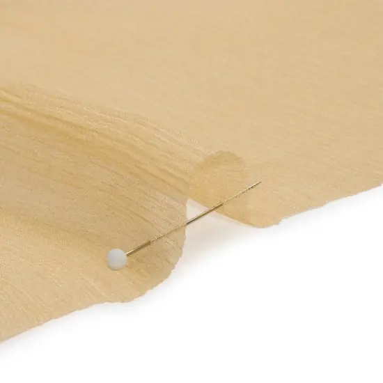 1 Yard Latte Crinkled Silk Chiffon 43" Wide Sheer & Lightweight Fabric {2}