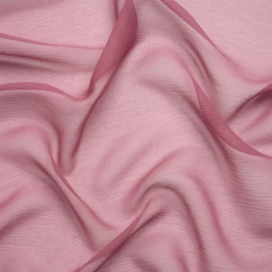 1 Yard Crushed Berry Crinkled Silk Chiffon Sheer Draping, 43 Inches Wide {1}