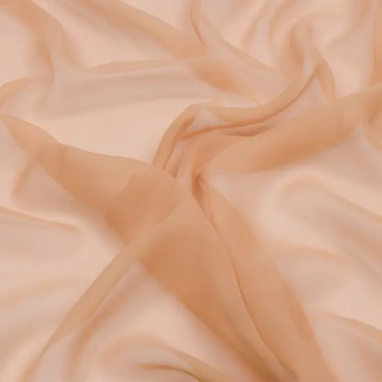 1 Yard Luxury Silk Chiffon 44" Wide Toasted Sheer Fabric for Gowns {1}