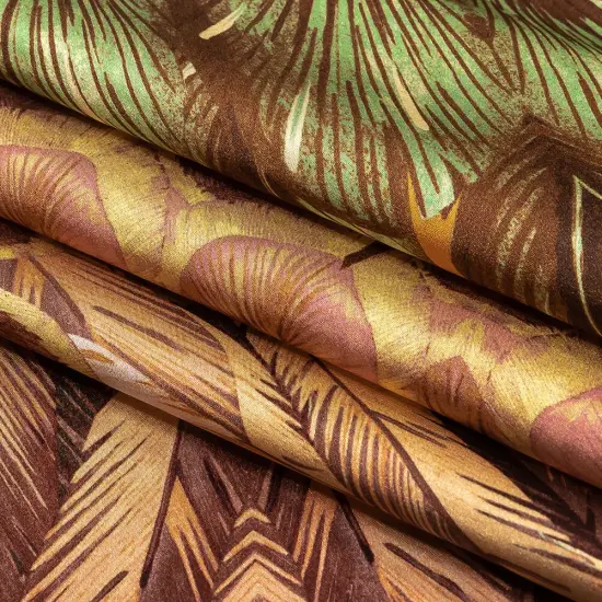 1 Panel Exclusive Italian Cream Blush Feathered Chevrons Silk Charmeuse Fabric 53" Wide {3}