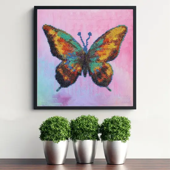 Camelot Dots Diamond Art Kit 11.8"X11.8"-Pretty Butterfly {7}