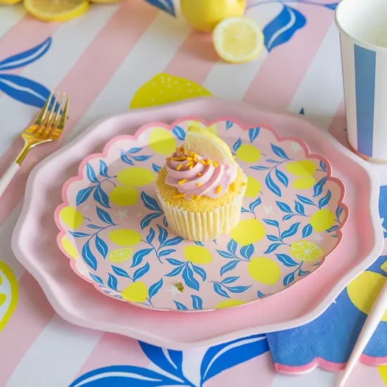 PETAL PINK COMPOSTABLE DINNER PLATES {2}