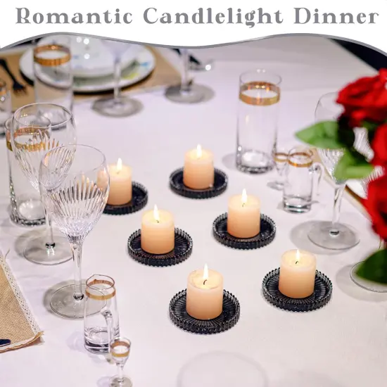 Glass Pillar Candle Holder Plate {3}