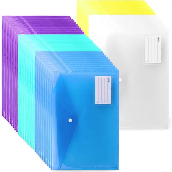50 PCS Plastic Envelopes with Snap Closure {1}