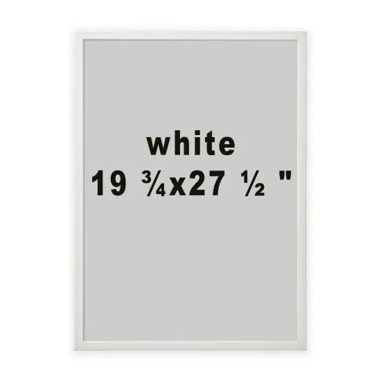 Large 19.75x27.5 White Picture Frame &ndash; Kid-Safe with Plastic Front Protection, Lightweight & Durable, Horizontal/Vertical Display, Compatible with ALFTA Adhesive Hook {1}