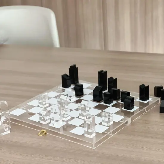 Lucite Foldable Chess Game {3}