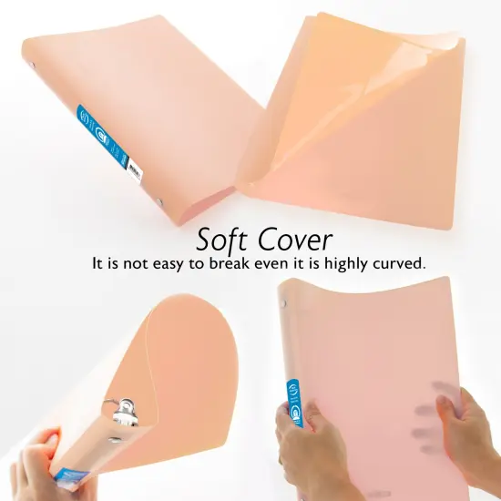 BAZIC 1" Pastel Color Poly 3-Ring Binder w/ Pocket {4}