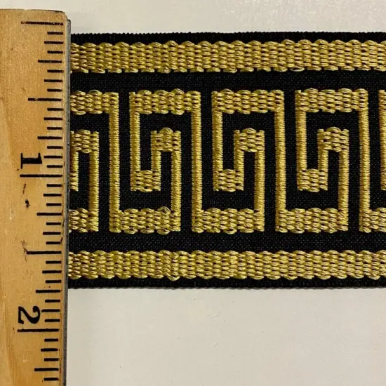 1-3/4" Greek Key Jacquard Woven Ribbon Trim - 6 Continuous Yards - Many Colors! {2}