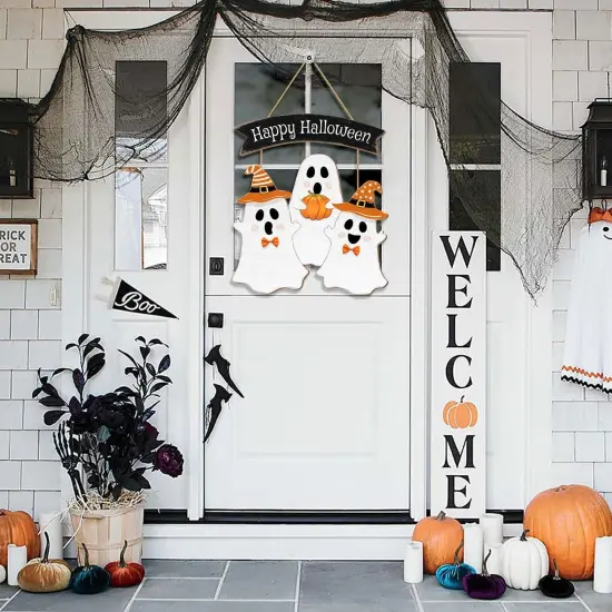 Halloween Ghost Door Sign BOO Decorations {3}