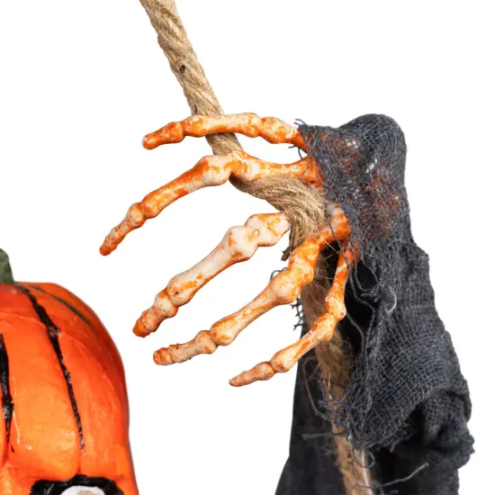 Northlight Animated Swinging Pumpkin Man Halloween Decoration - 30" Gray {7}