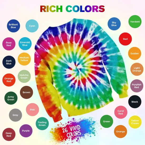 Tie Dye Kit - 26 Colors Pre-Filled Bottles Tye Dye Kit, Permanent Non-Toxic Tie Dye Kits for Adults and Kids, Tie Die Kit for Group Handmade Creative Activity(Just Add Water) {4}