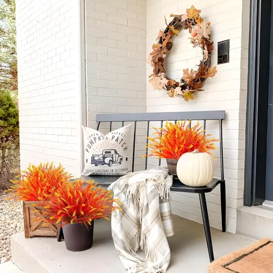 12 Bundles Fall Monkey Grass (Orange) {3}