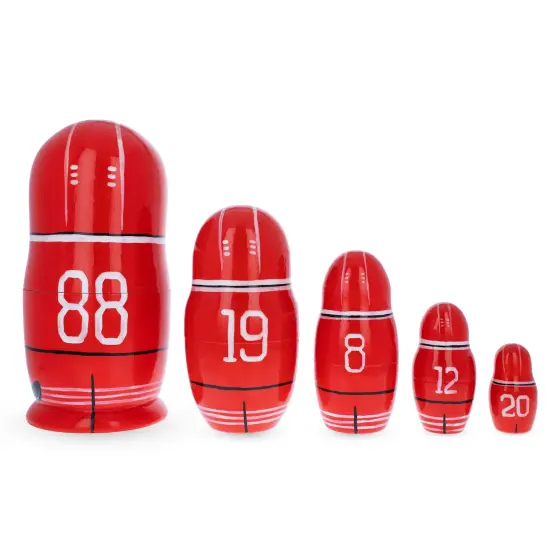 Hockey Players Wooden Nesting Dolls {3}