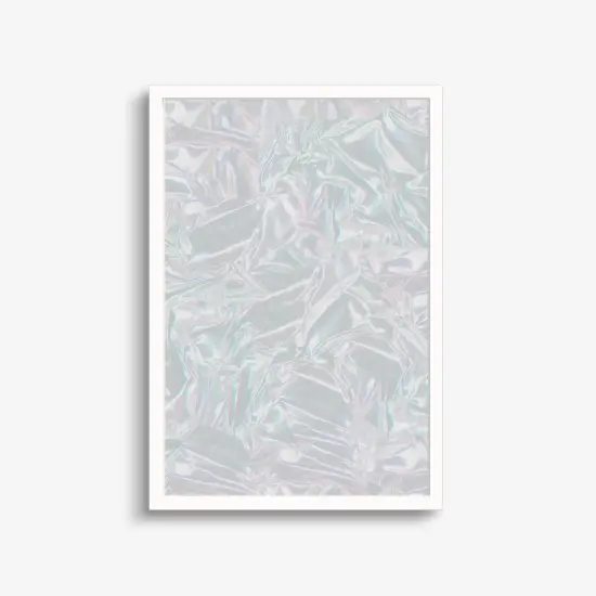 Crinkled White Foil Fine Art Print {1}