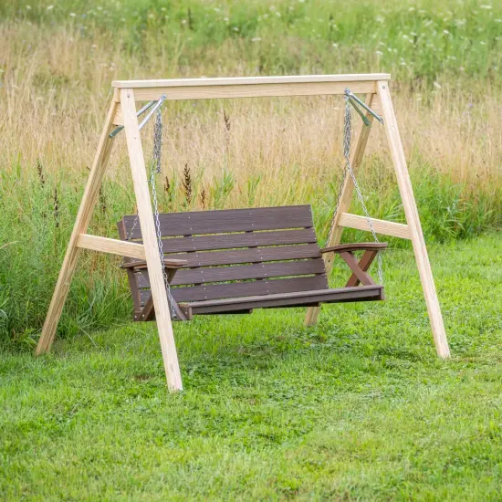 Hershy Way Sturdy A-Frame Stand for Hanging Porch Swings, Durable All Weather Pine, Amish Made {4}