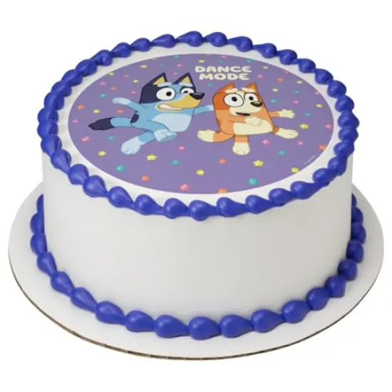 Bluey Dance Mode Edible Cake Topper Icing Image for8 Inch Round Cake or Larger {1}