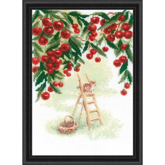 RIOLISCherry Garden Counted Cross-Stitch Kit Multi {1}
