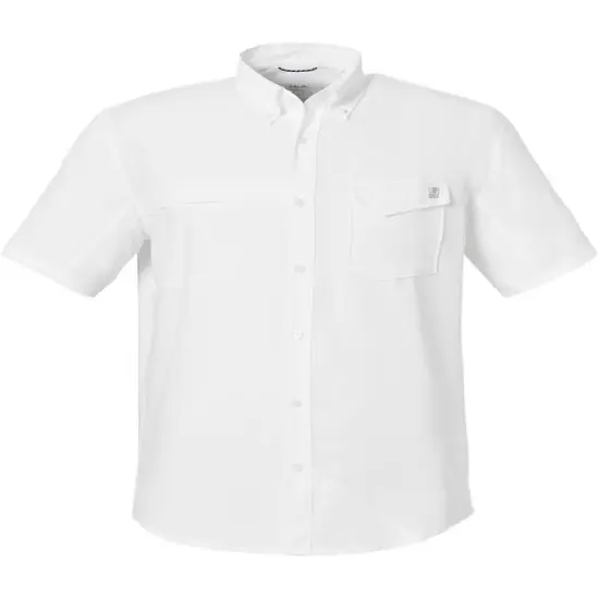 HUK&reg; Men's Tide Point Short Sleeve Shirt White {1}