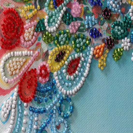 Mini Bead embroidery kit - Colored tail {4}