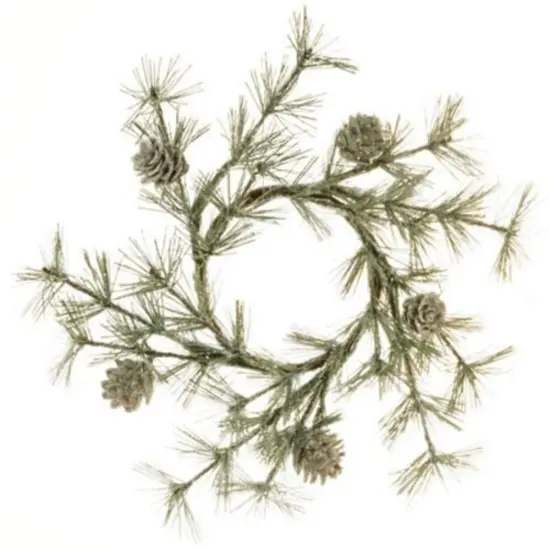 Vintage Glitter Birchcone Pine Ring 3.5" {1}