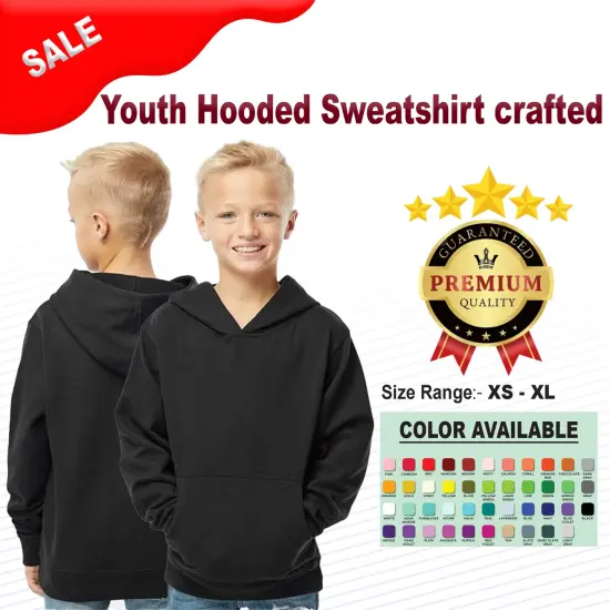 7.5 oz Cotton/Polyester Blend Pouch Pocket Hooded Sweatshirt {2}