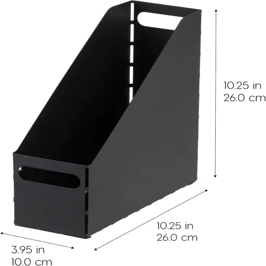 IRIS USA Letter/Legal File Metal Magazine File Holders, Black - 6Pack {2}