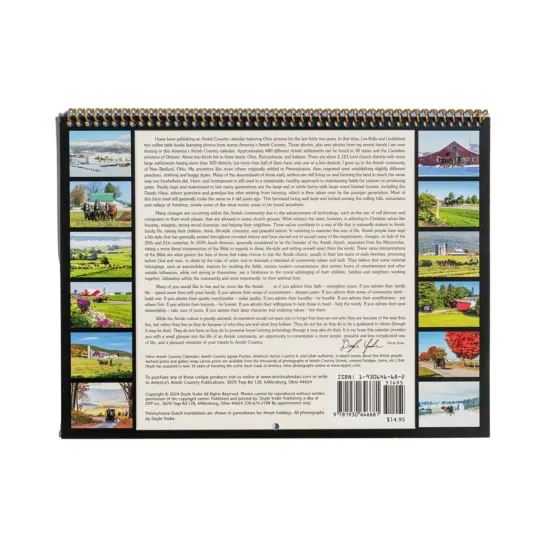 Doyle Yoder America's Amish Country 2025 Wall Calendar, 12 x 18 inches, Scenic Photography of Amish Life, Farms, and Traditions, Perfect for Home or Office {3}