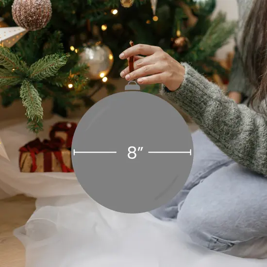 Northlight Matte White Shatterproof Christmas Ball Ornament 8" (200mm) {4}