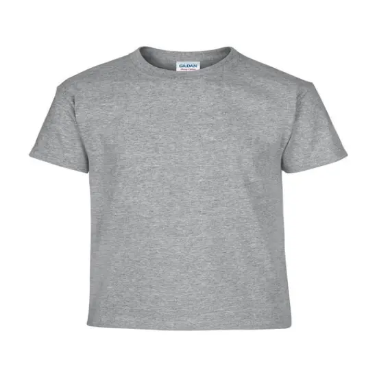 Gildan&reg; Youth Heavy Cotton Short Sleeve Crew-neck T-Shirt SPORT GREY {1}