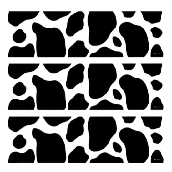 Traditional Black & White Cow Pattern Edible Cake Border Strips-3-2.5"x10" Strips Included {1}