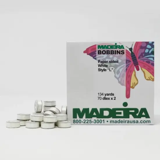 Madeira Sided Bobbin White L {2}
