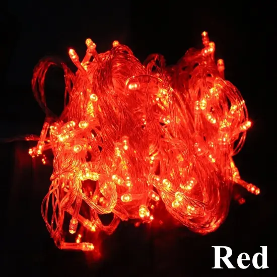 Perfect Holiday 200 LED String Light With Connector Red {1}
