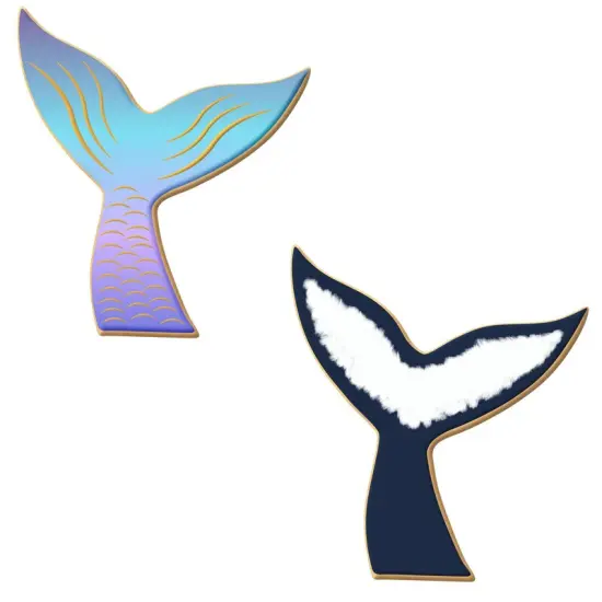 CookieCutter.Com Whale Mermaid Tail Cookie Cutter 3.75 in, Tin Plate Steel, Handmade in USA {2}