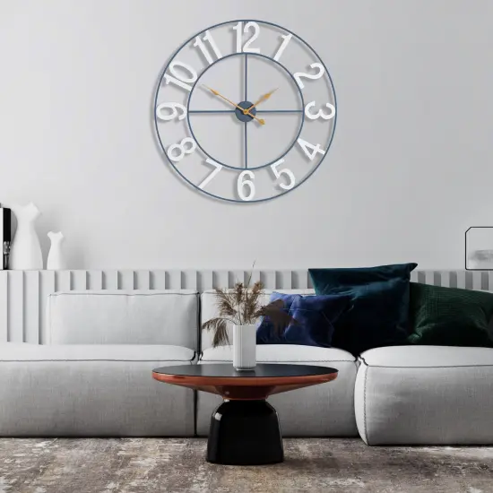 Sorbus Large Wall Clock - 32 inch (81 CM) Battery Operated Analog Wall Clock Decorative for Living Room and Kitchen White {2}