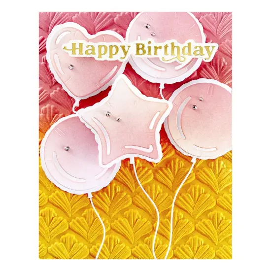 Spellbinders 3D Embossing Folder By Simon Hurley-Flourish, Birthday Bash {4}