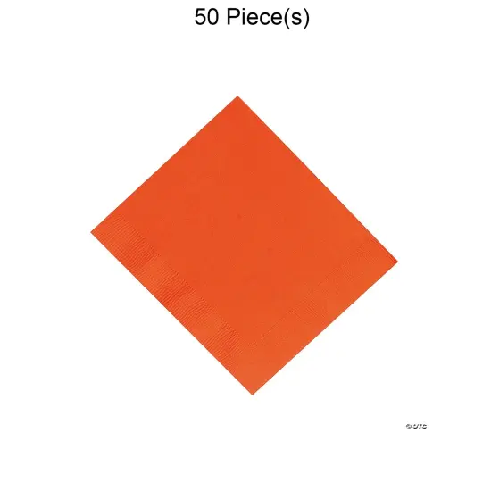 Solid Color Luncheon Napkins Bulk 50 Pc Orange {1}