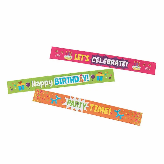 Happy Birthday Slap Bracelets - 12 Pc. {4}