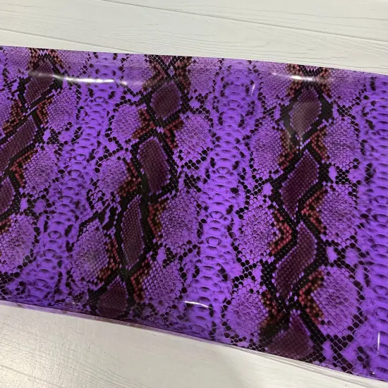 Snake Skin Print TPU Vinyl Purple/Gold {3}
