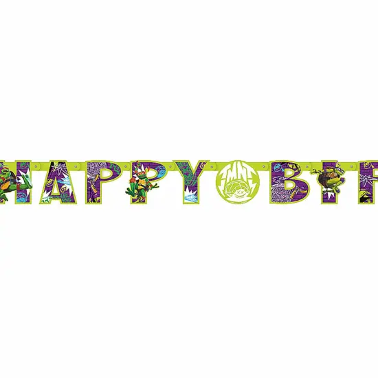 Teenage Mutant Ninja Turtles&reg;: Mutant Mayhem Jointed Happy Birthday Cardstock Banner {3}