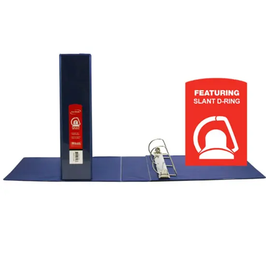 Slant D Ring View Binder with 2 Pockets, 2", Blue {1}