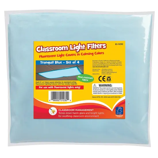 Classroom Light Filters, Tranquil Blue, Set of 4 {1}