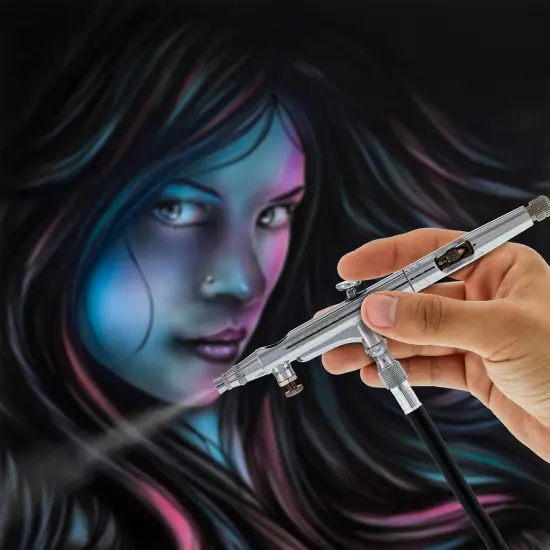 Master Performance G41 Multi-Purpose Precision Dual-Action Gravity Feed Airbrush, 0.2 mm Tip, 1/32 oz Cup, Air Control {6}